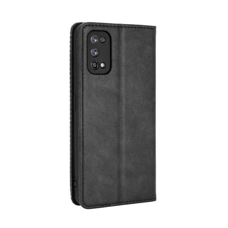 θηκη κινητου Realme 7 Pro Θήκη Flip Στυλιζαρισμένο Vintage Δερμάτινο Εφέ