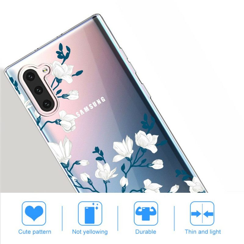 Θήκη Samsung Galaxy Note 10 Λευκά Λουλούδια
