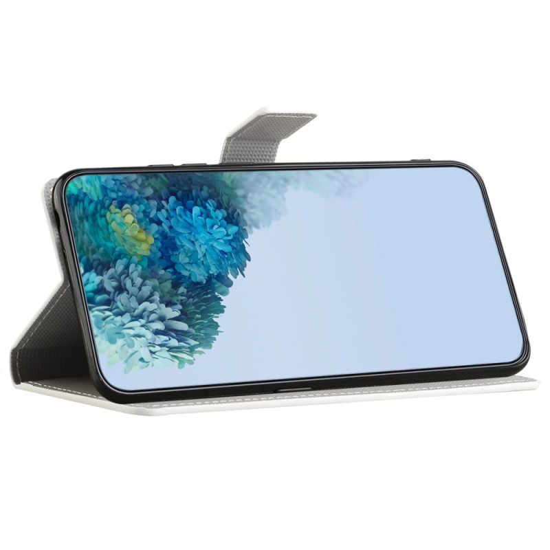 Δερματινη Θηκη Samsung Galaxy A15 5g Μπλε Πεταλούδα Σιλικόνης