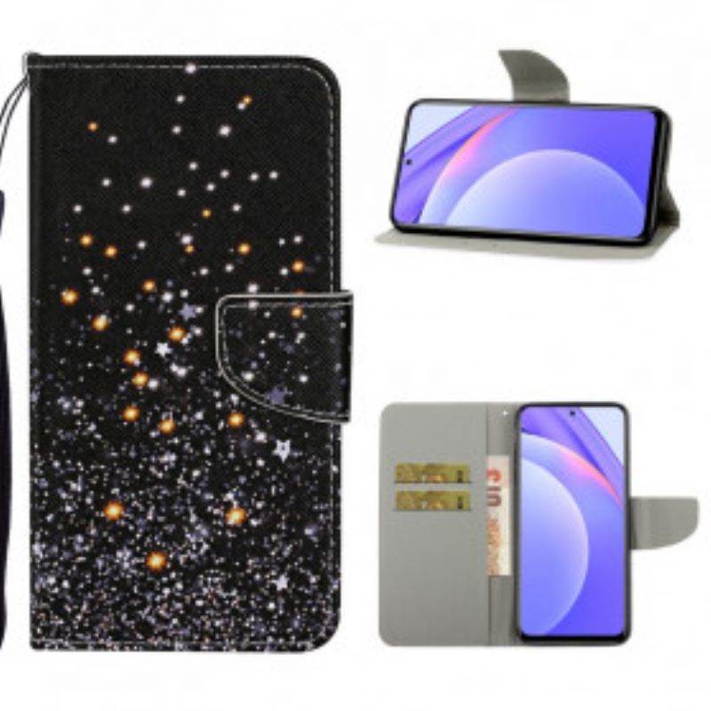 Κάλυμμα Xiaomi Redmi Note 9 Pro 5G Αστέρια Και Πούλιες Με Κορδόνι