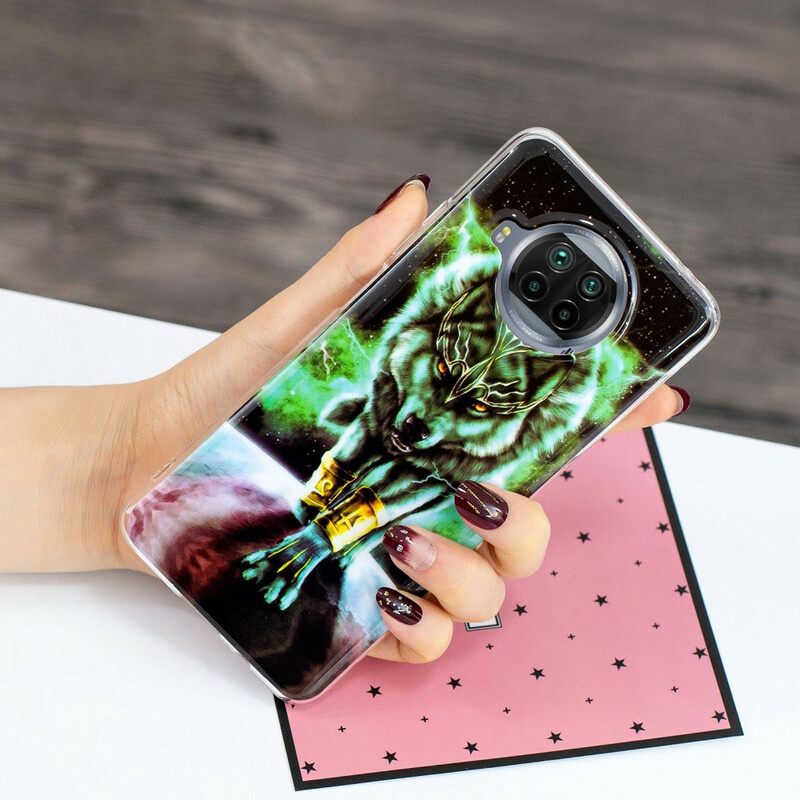 θηκη κινητου Xiaomi Redmi Note 9 Pro 5G Σειρά Fluorescent Wolf
