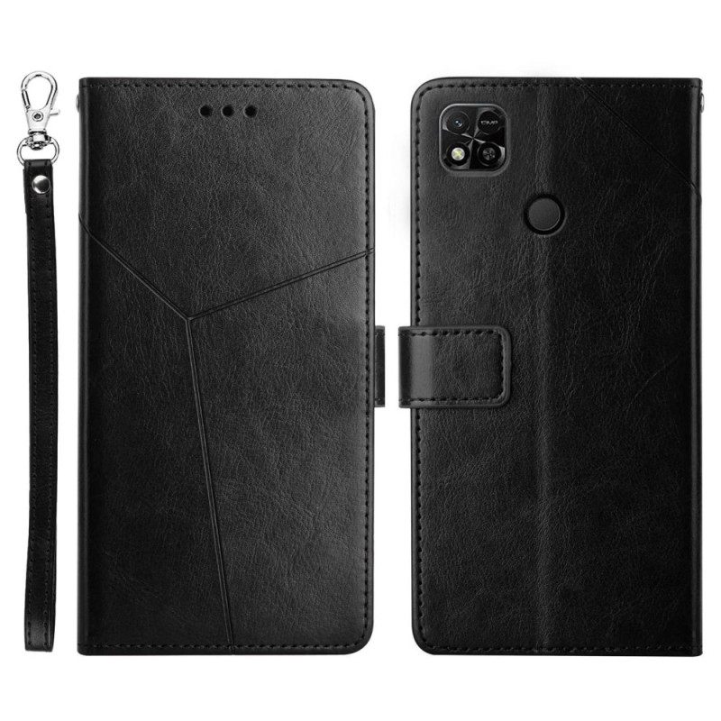 δερματινη θηκη Xiaomi Redmi 10A με κορδονι Y Strappy Design