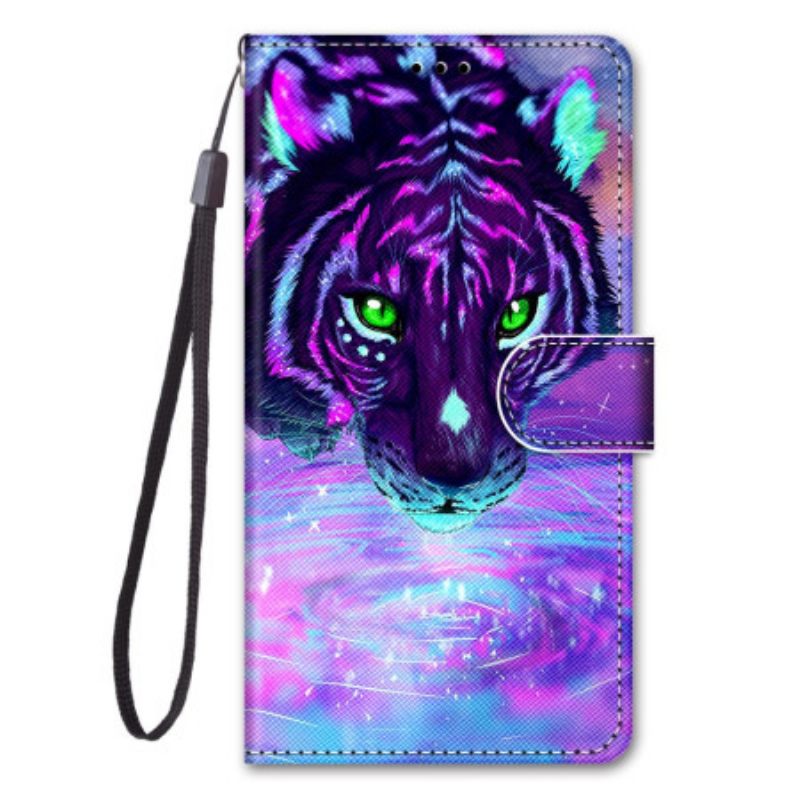 Κάλυμμα Xiaomi Redmi 10A με κορδονι Neon Tiger Με Λουράκι