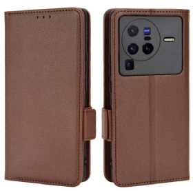 δερματινη θηκη Vivo X80 Pro Θήκη Flip Flap Διπλό Νέα Χρώματα