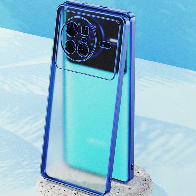 θηκη κινητου Vivo X80 Pro Διαφανές Μεταλλικό Περίγραμμα