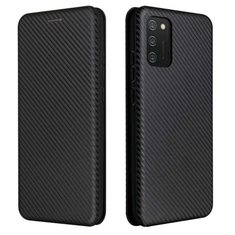 θηκη κινητου Samsung Galaxy A03s Θήκη Flip Ινα Άνθρακα