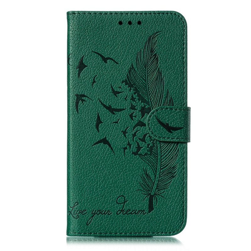 Κάλυμμα Samsung Galaxy A31 Faux Leather Live Your Dream