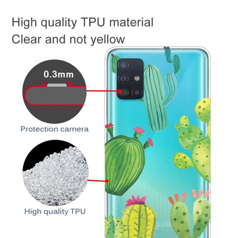θηκη κινητου Samsung Galaxy A31 Ακουαρέλα Κάκτοι