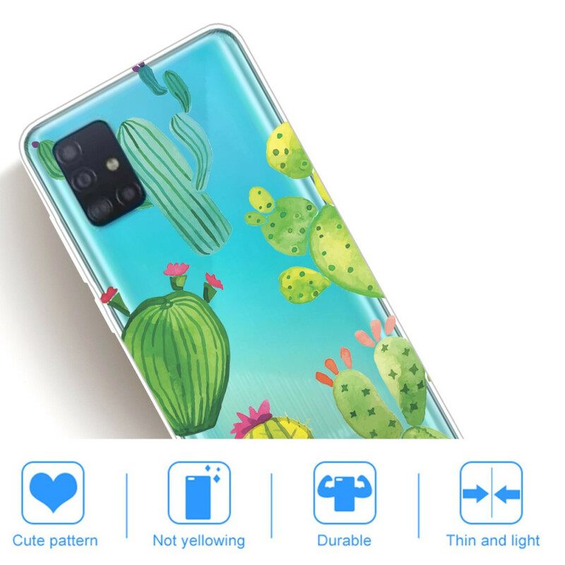 θηκη κινητου Samsung Galaxy A31 Ακουαρέλα Κάκτοι