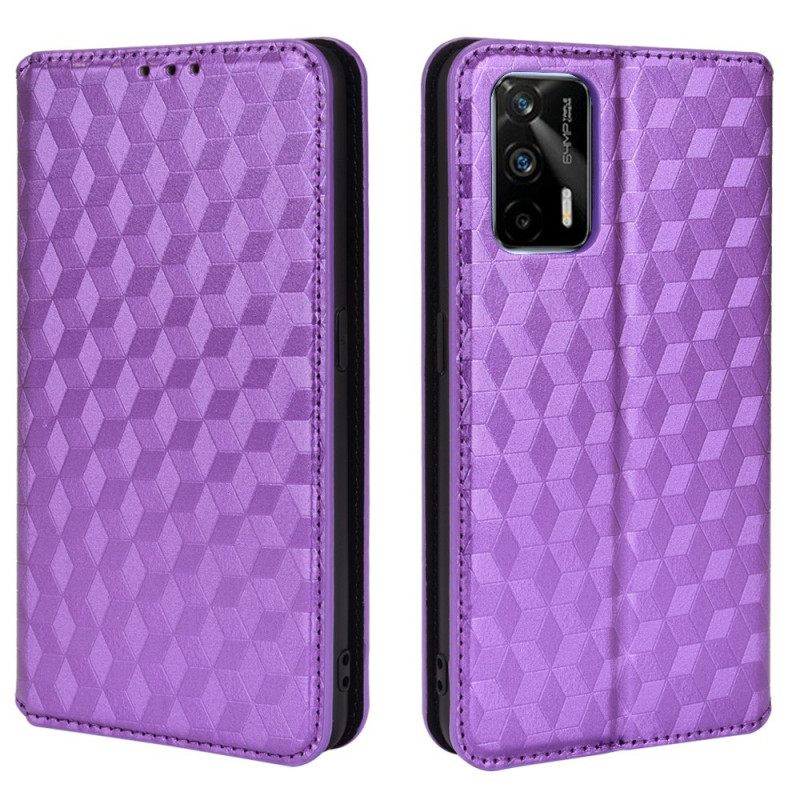 θηκη κινητου Realme GT 5G Θήκη Flip Εφέ Δέρματος Με Διαμάντια