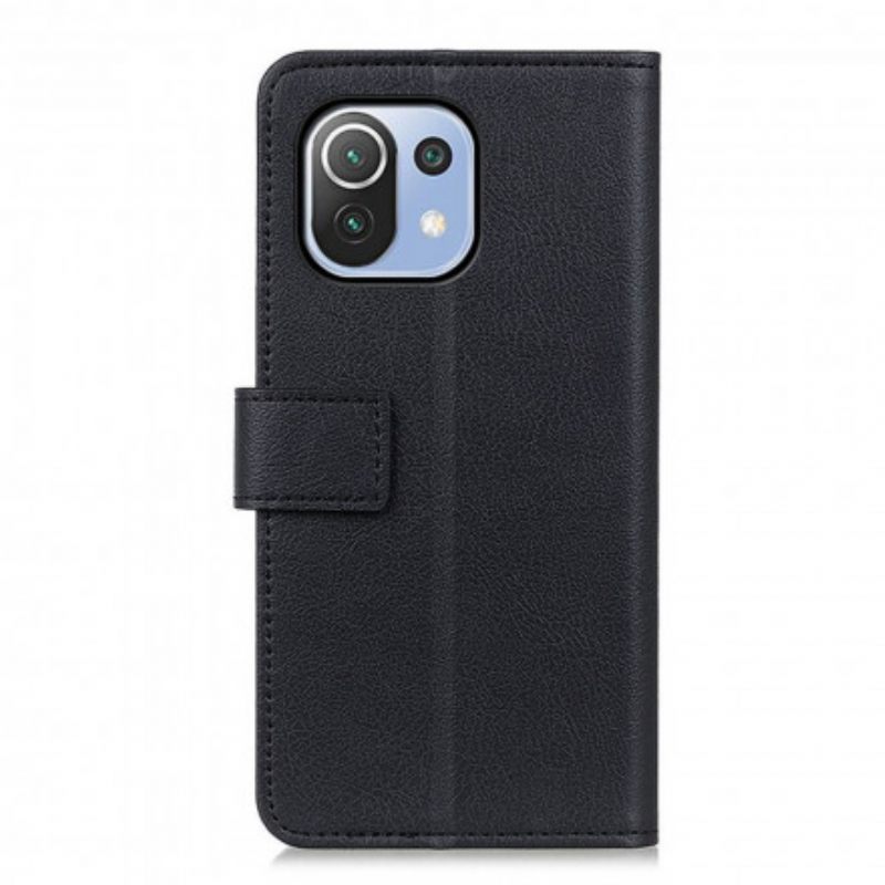 Κάλυμμα Xiaomi Mi 11 Lite 4G / 5G / 5G NE Απλό Γυαλιστερό Δερμάτινο Εφέ