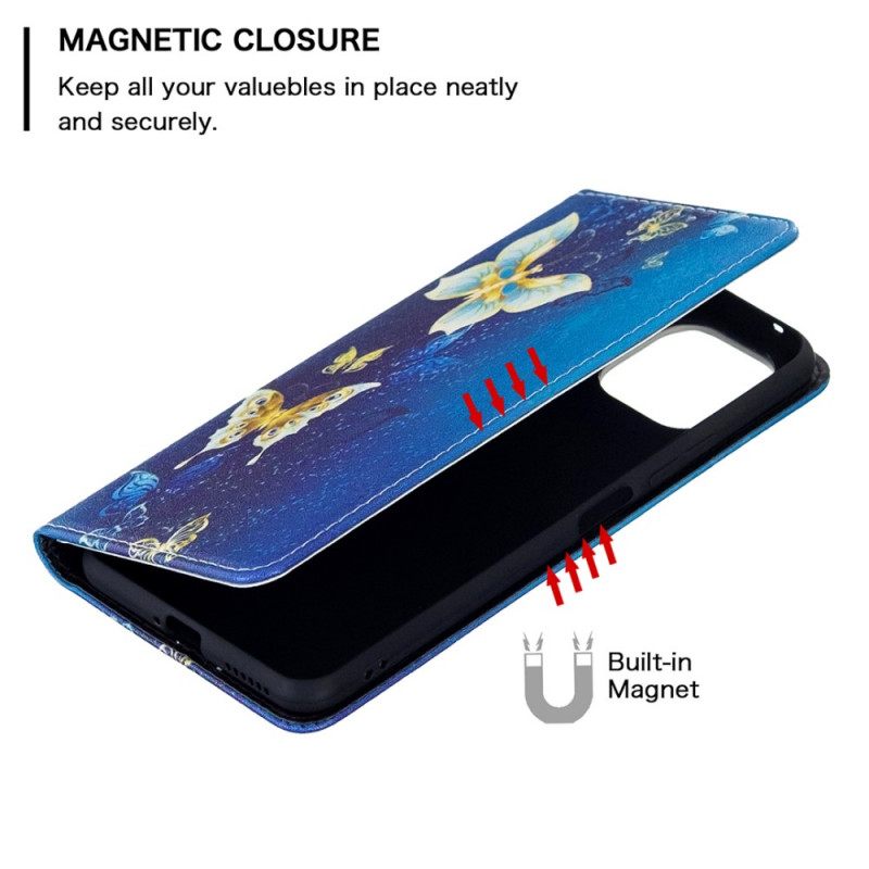 θηκη κινητου Xiaomi Mi 11 Lite 4G / 5G / 5G NE Θήκη Flip Πεταλούδες
