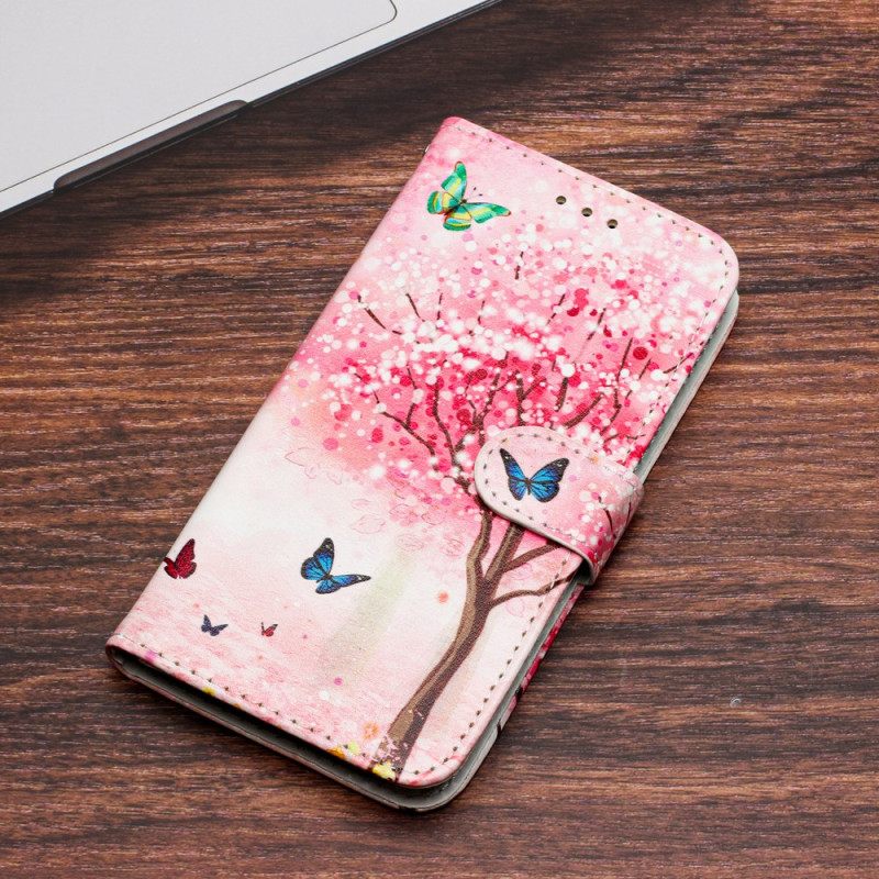 Δερματινη Θηκη Samsung Galaxy S24 Ultra 5g Cherry Blossom Με Λουράκι