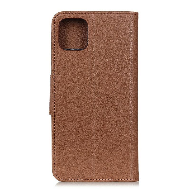 Κάλυμμα iPhone 12 Pro Max Μαγνητικό Κούμπωμα Litchi Leather Effect