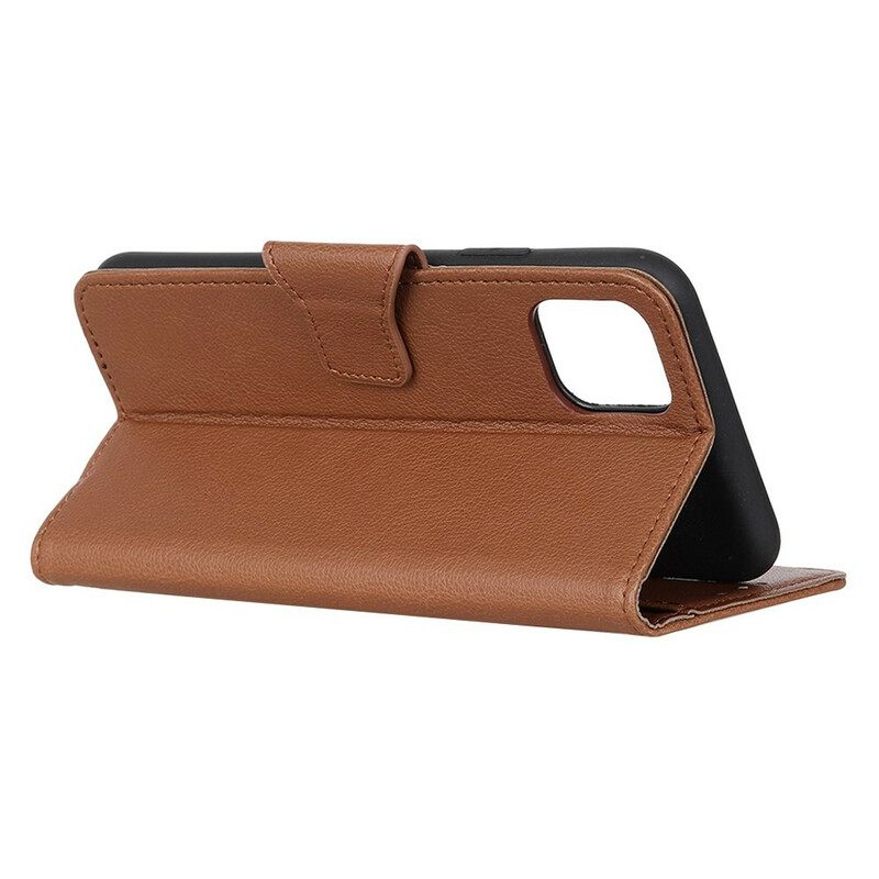 Κάλυμμα iPhone 12 Pro Max Μαγνητικό Κούμπωμα Litchi Leather Effect