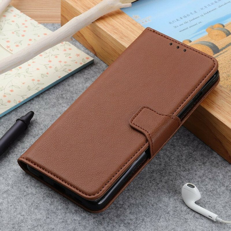 Κάλυμμα iPhone 12 Pro Max Μαγνητικό Κούμπωμα Litchi Leather Effect