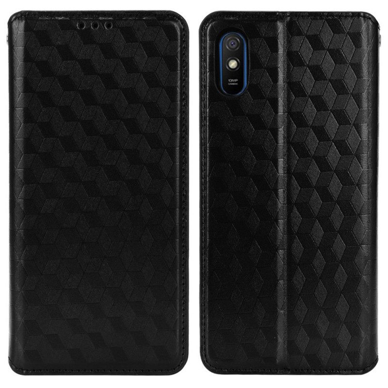 θηκη κινητου Xiaomi Redmi 9A Θήκη Flip Εφέ Δέρματος Με Διαμάντια