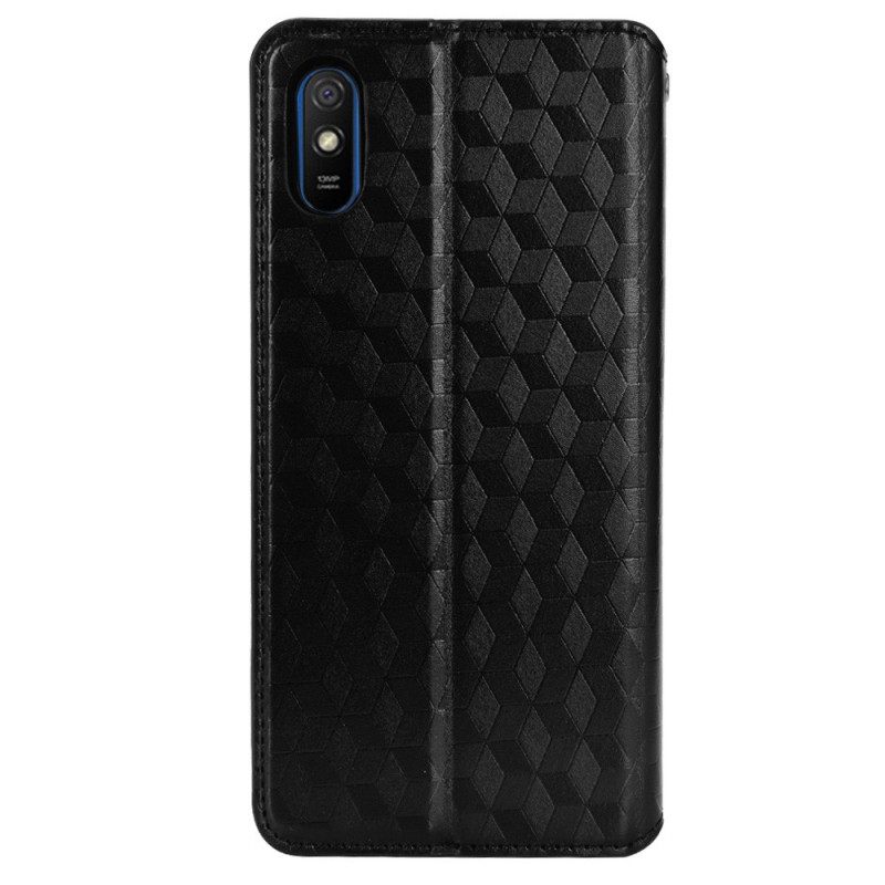 θηκη κινητου Xiaomi Redmi 9A Θήκη Flip Εφέ Δέρματος Με Διαμάντια
