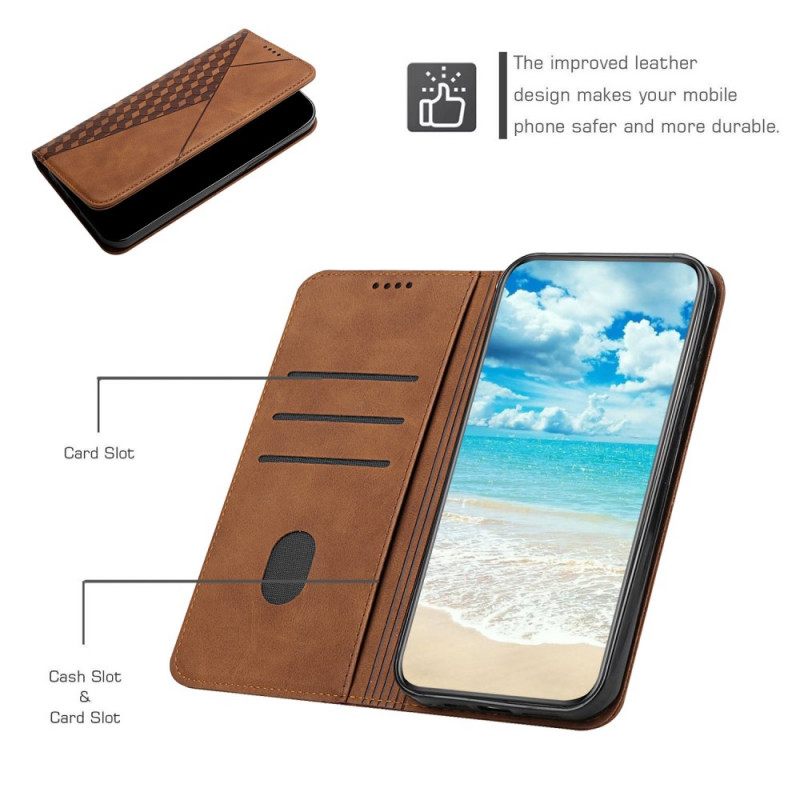 θηκη κινητου Xiaomi Redmi 9A Θήκη Flip Εφέ Geo Leather