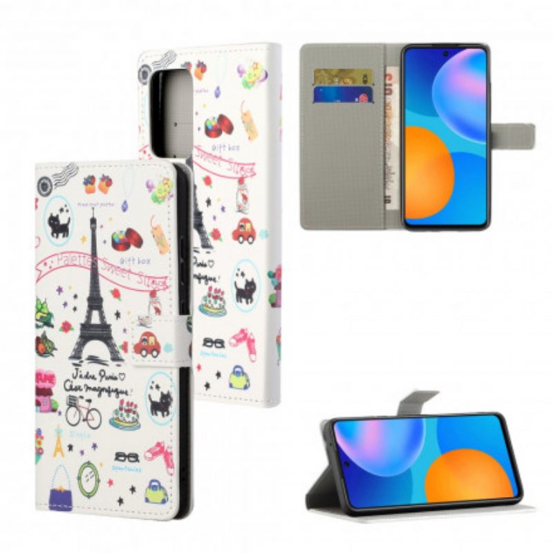 δερματινη θηκη Xiaomi Redmi Note 10 Pro Αγαπώ Το Παρίσι