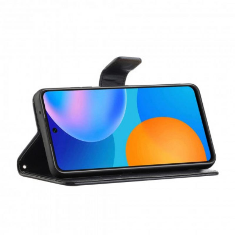 δερματινη θηκη Xiaomi Redmi Note 10 Pro Πεταλούδες Και Λουλούδια