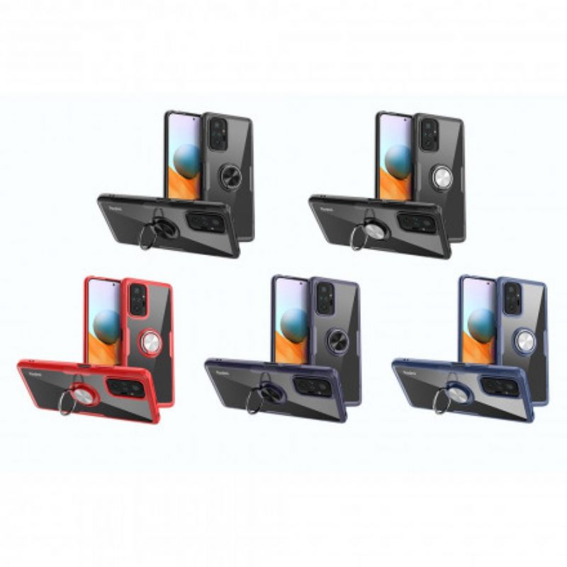 θηκη κινητου Xiaomi Redmi Note 10 Pro Μεταλλικό Δαχτυλίδι Από Ανθρακονήματα