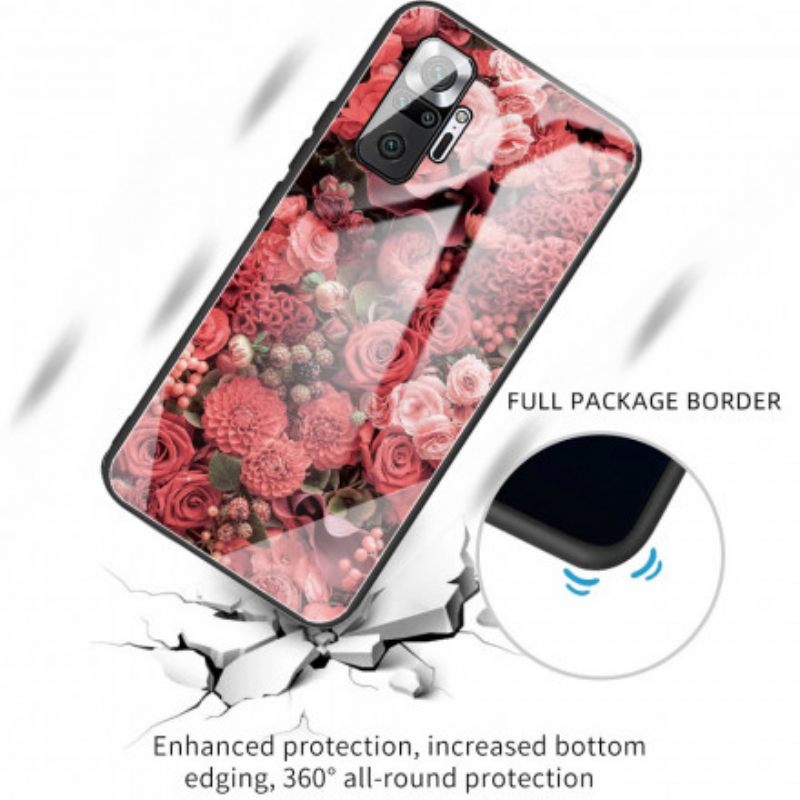 θηκη κινητου Xiaomi Redmi Note 10 Pro Rose Flowers Tempered Glass