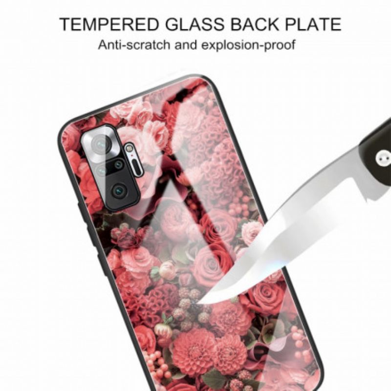 θηκη κινητου Xiaomi Redmi Note 10 Pro Rose Flowers Tempered Glass