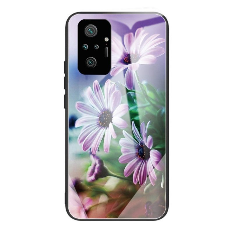 Θήκη Xiaomi Redmi Note 10 Pro Ρεαλιστικά Λουλούδια Από Σκληρυμένο Γυαλί