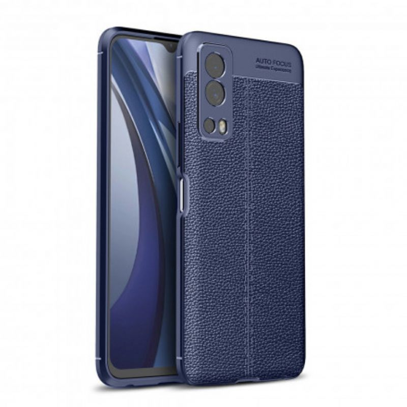 Θήκη Vivo Y72 5G Δερμάτινο Εφέ Litchi Double Line