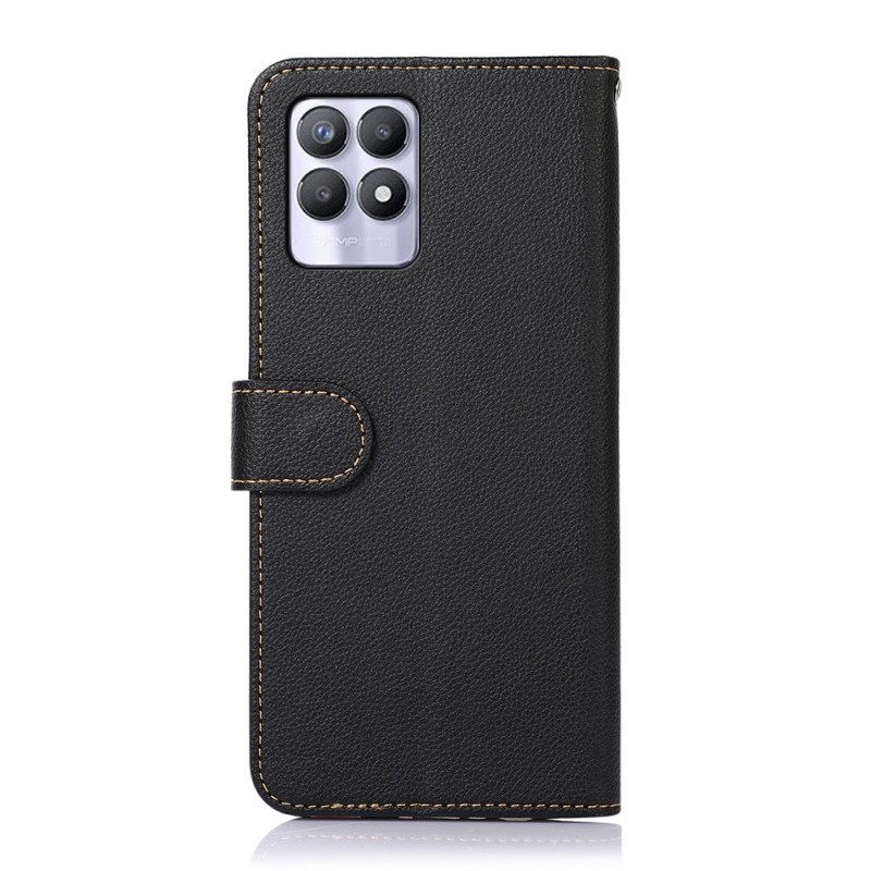 Θήκη Flip Realme 8i Lychee Style Rfid Khazneh