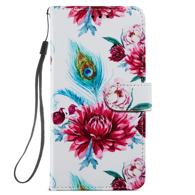 Κάλυμμα Samsung Galaxy A34 5G με κορδονι Strappy Floral Fantasy