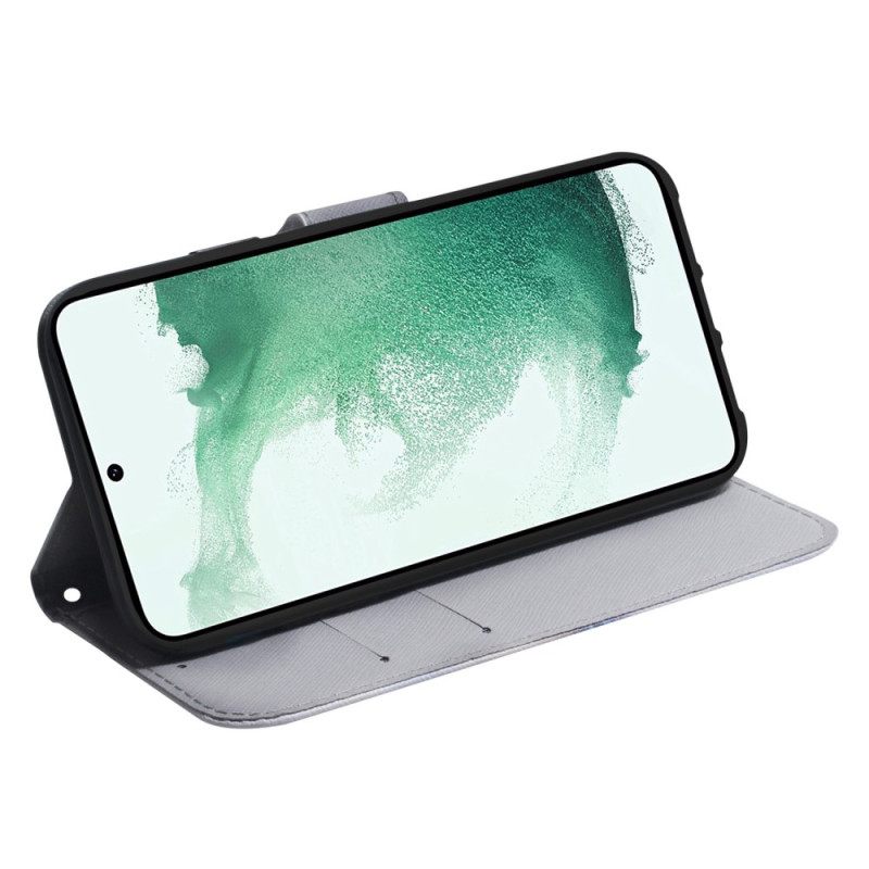 Κάλυμμα Samsung Galaxy A34 5G με κορδονι Strappy Watercolor Wolf