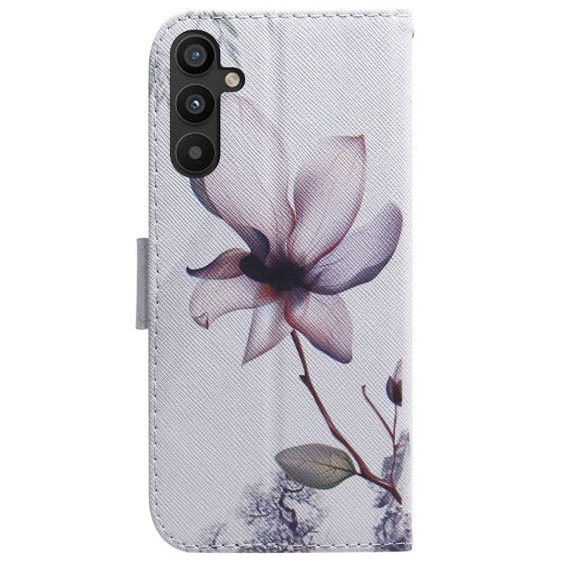 Κάλυμμα Samsung Galaxy A34 5G με κορδονι Vintage Strappy Λουλούδι