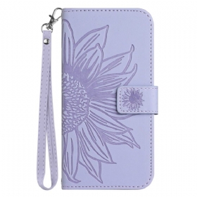 Θήκη Flip Samsung Galaxy A34 5G με κορδονι Strappy Sunflower