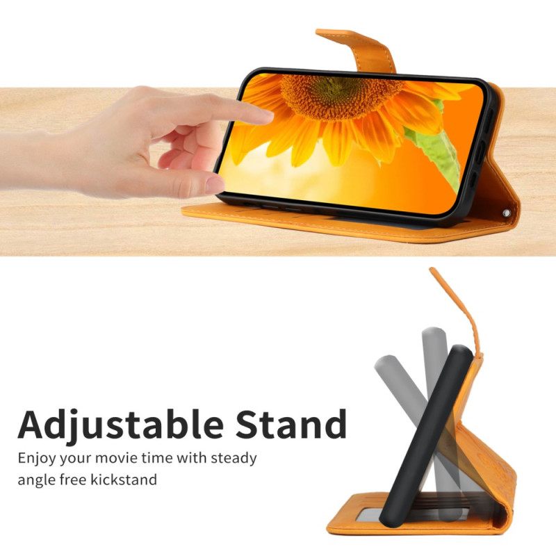 Θήκη Flip Samsung Galaxy A34 5G με κορδονι Strappy Sunflower