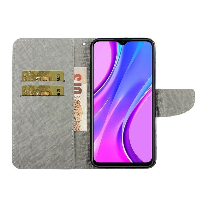 δερματινη θηκη Xiaomi Redmi 9C Μαγεμένες Πεταλούδες