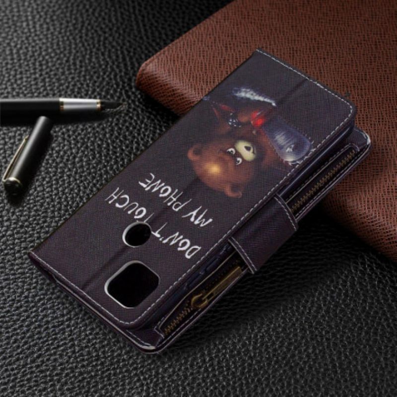 Κάλυμμα Xiaomi Redmi 9C Αρκουδάκι Τσέπης Με Φερμουάρ