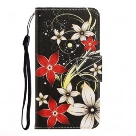 Κάλυμμα Xiaomi Redmi 9C με κορδονι Πολύχρωμα Strappy Λουλούδια