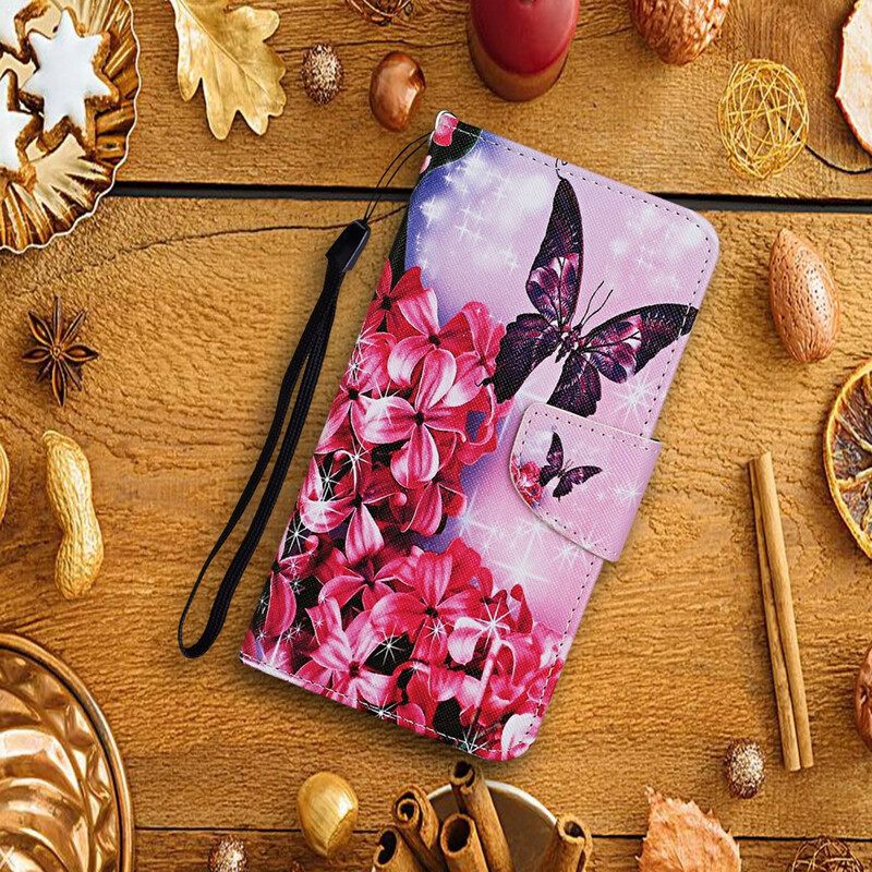 Θήκη Flip Xiaomi Redmi 9C Πεταλούδες Στον Μαγικό Κήπο