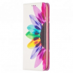θηκη κινητου Xiaomi Redmi 9C Θήκη Flip Ακουαρέλα Λουλούδι