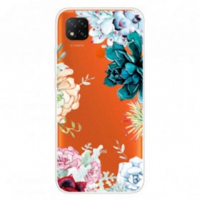 Θήκη Xiaomi Redmi 9C Άνευ Ραφής Λουλούδια Ακουαρέλας