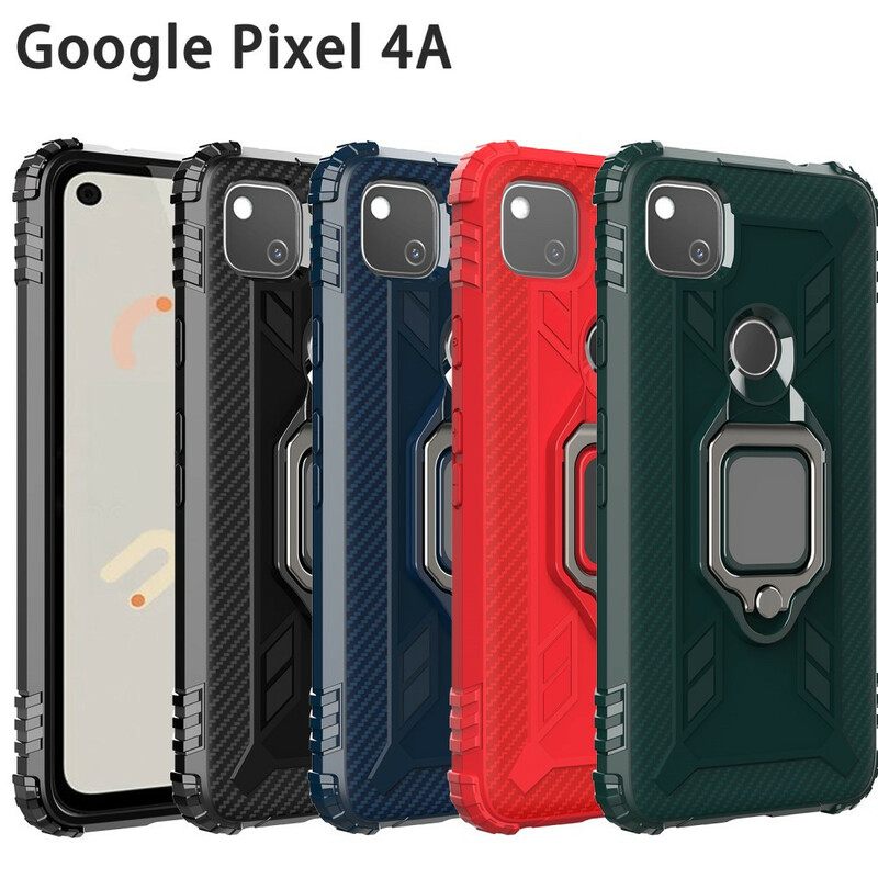 Θήκη Google Pixel 4A Δαχτυλίδι Και Ίνες Άνθρακα