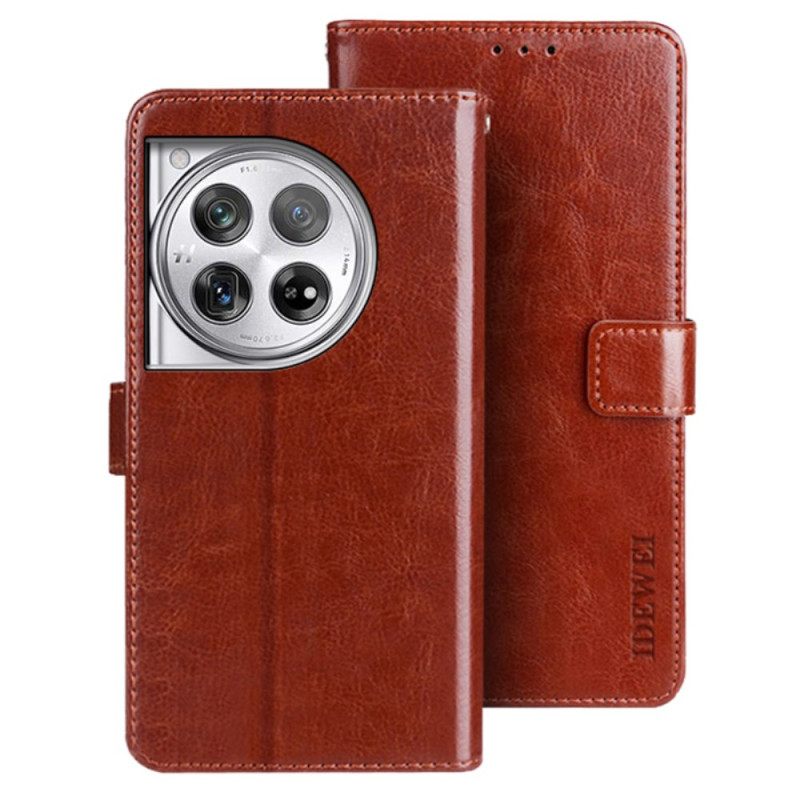 Δερματινη Θηκη Oneplus 12 5g Faux Leather Retro Idewei Σιλικόνης