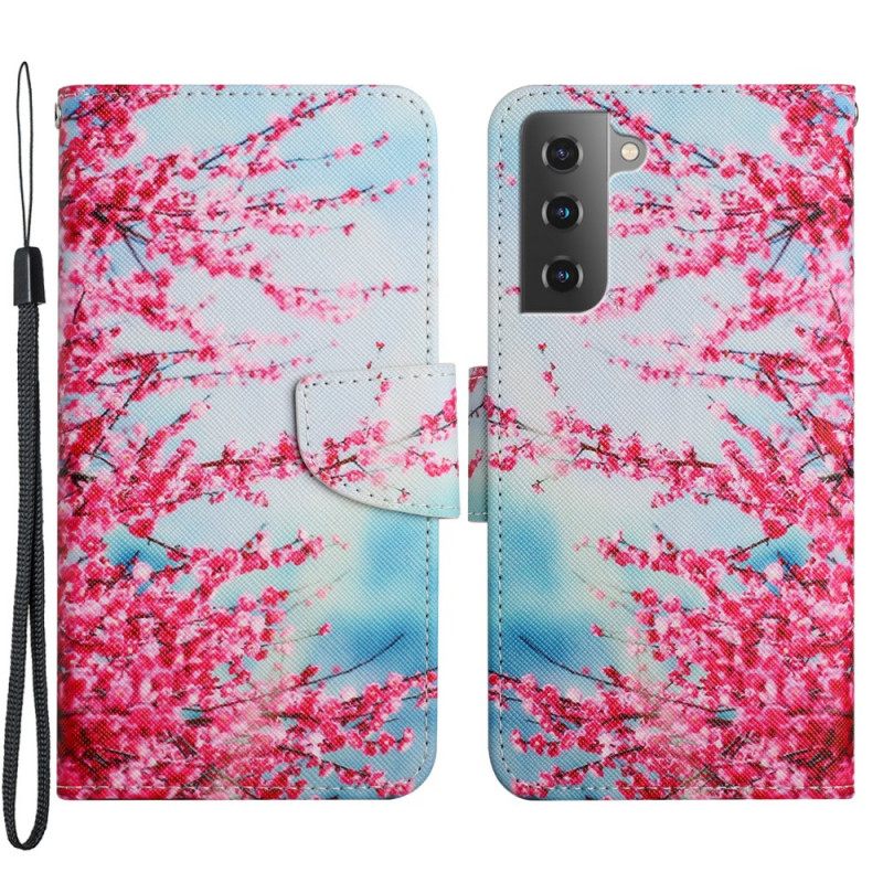 Κάλυμμα Samsung Galaxy S22 Plus 5G με κορδονι Ανθισμένο Κλαδί Με Λουράκι