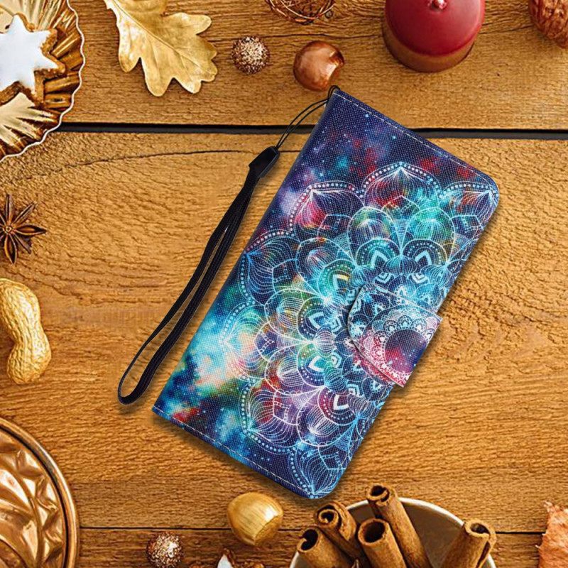 Κάλυμμα Samsung Galaxy S22 Plus 5G με κορδονι Flashy Half Mandala Strappy