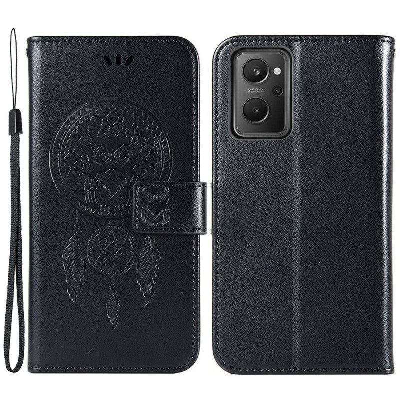 Κάλυμμα Realme 9i Δερμάτινο Εφέ Dreamcatcher Owl