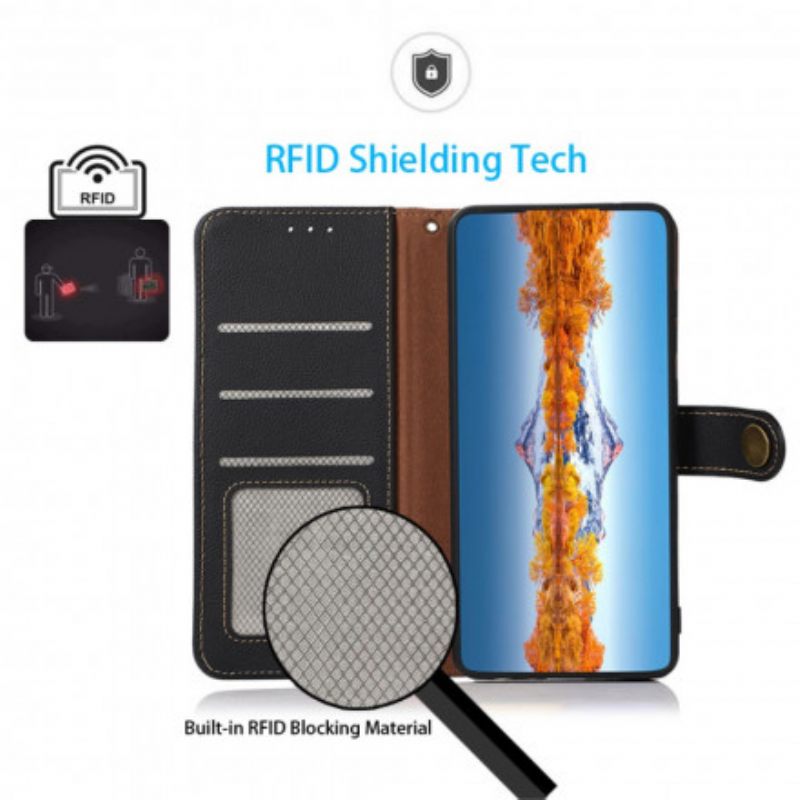 Κάλυμμα Sony Xperia 1 III Απομίμηση Δέρματος Khazneh Rfid