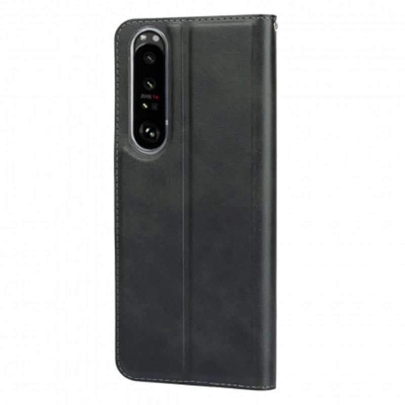 θηκη κινητου Sony Xperia 1 III με κορδονι Θήκη Flip Strappy Κατηγορίας Faux Leather