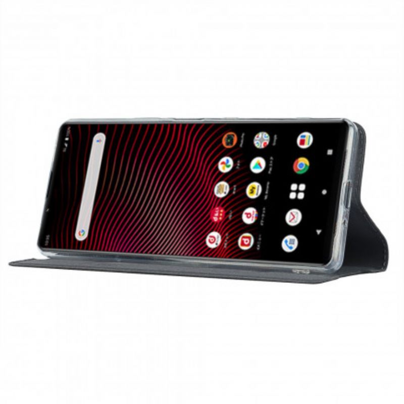 θηκη κινητου Sony Xperia 1 III με κορδονι Θήκη Flip Strappy Κατηγορίας Faux Leather